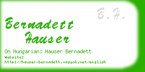 bernadett hauser business card